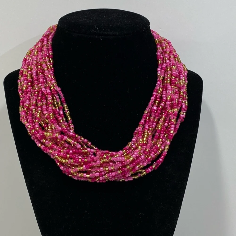 Pink Beaded Necklace